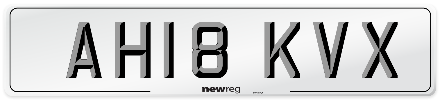 AH18 KVX Number Plate from New Reg
